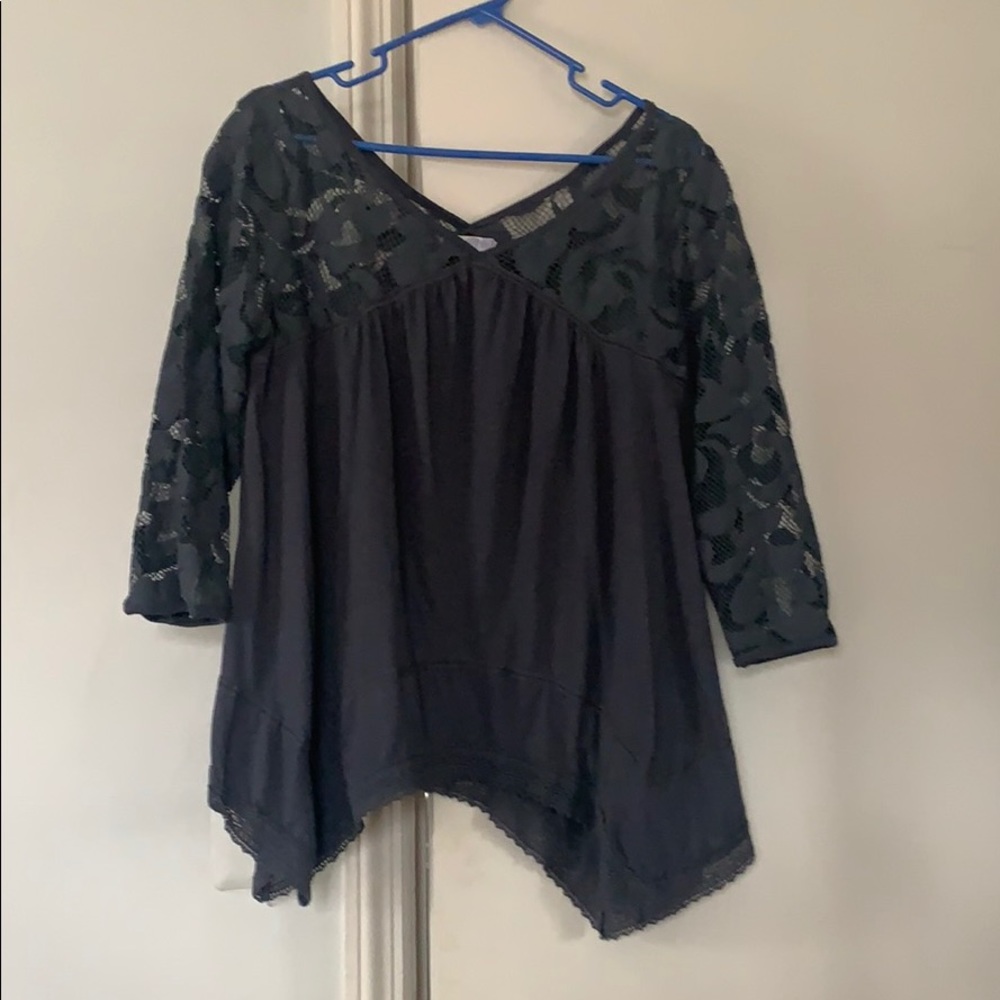 Grey Lacey top
